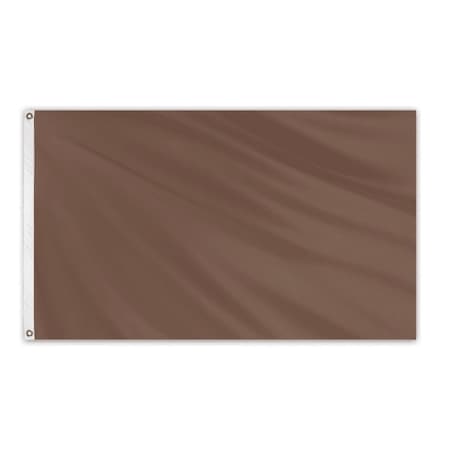 Solid Color Outdoor Nylon Flag 3' X 5' - Brown